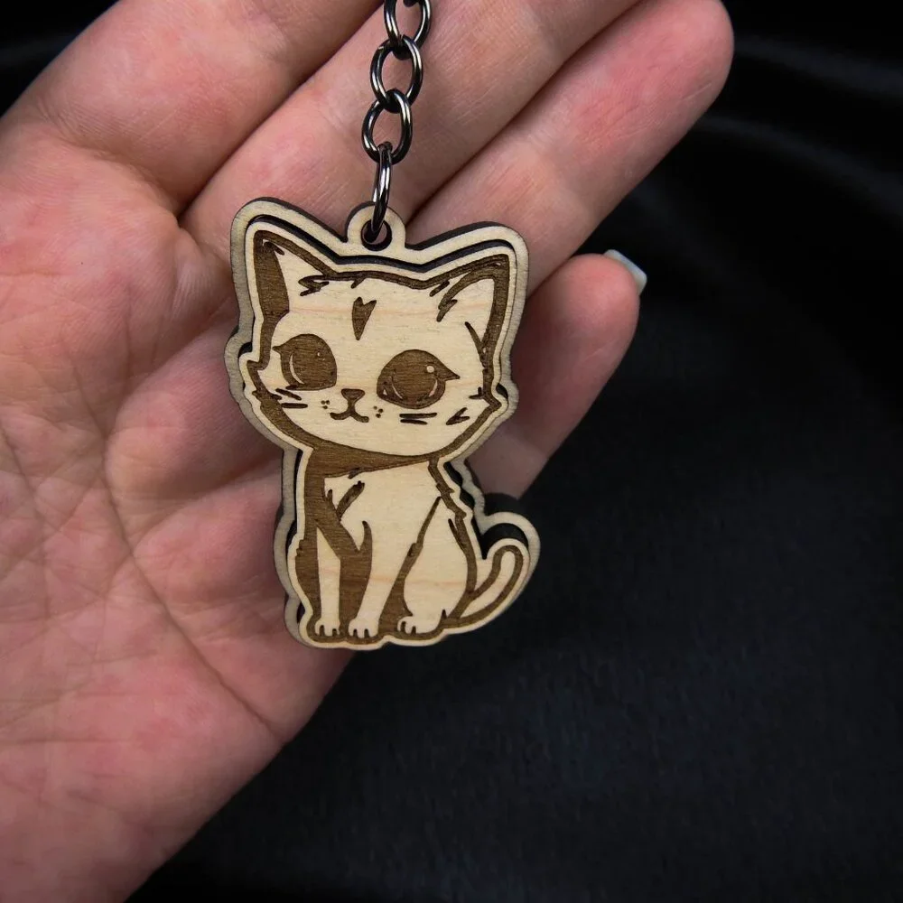 Adorable cat keychain